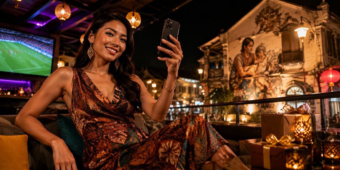 Pengguna Pulau Pinang memainkan kasino langsung di telefon dengan antaramuka batik